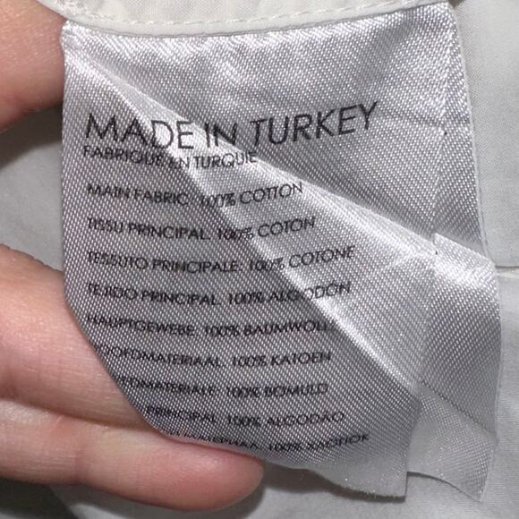 Club Monaco White Cinch Sleeve Organic Cotton Button Up Shirt Size Small - Picture 4 of 14